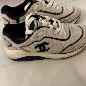 Chanel Women's Black and White Sneakers